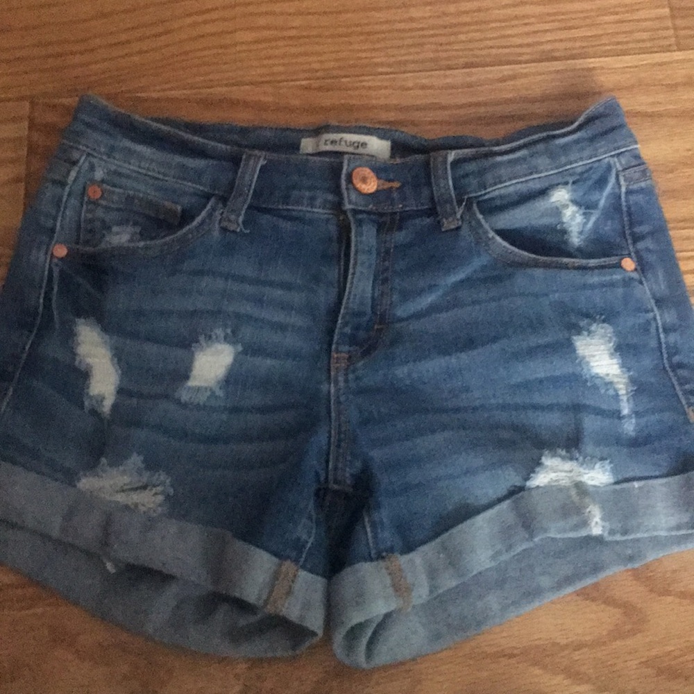 ripped jean shorts